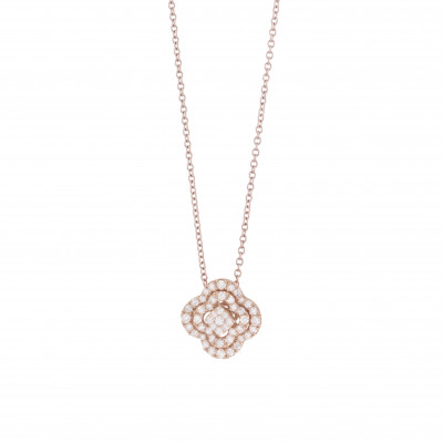 Collana Bagliori in oro rosa e diamanti