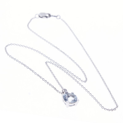 Collierino Battito brillante e acquamarina