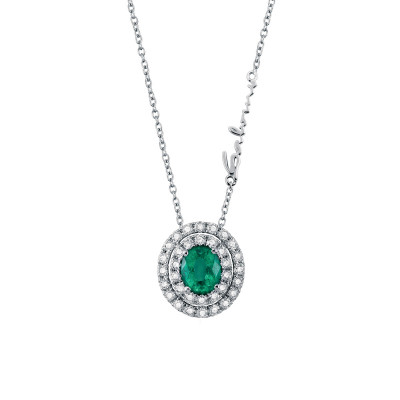 Collana Dora Diamanti Smeraldo