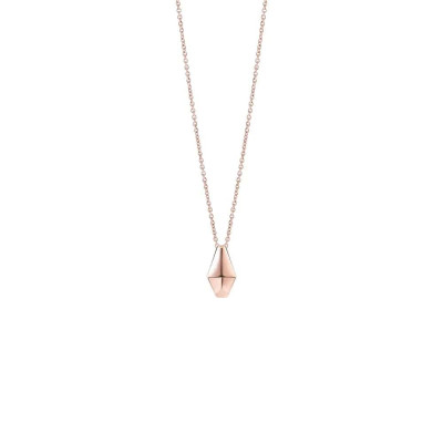 Collana Eva in oro rosa con hybrid ceramic rossa