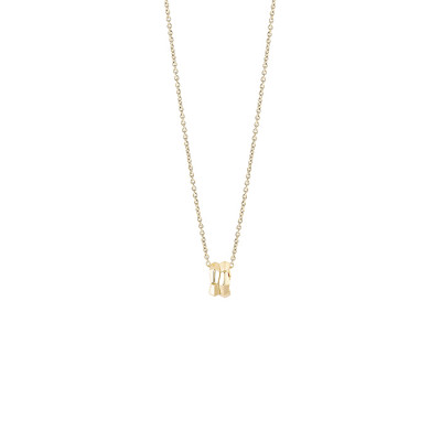 Collana Eva in oro giallo con diamanti e hyceramic rosso