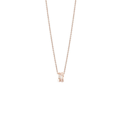 Collana Eva in oro rosè con diamanti e hyceramic rosso