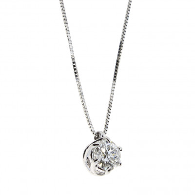 Collana Lavinia in oro bianco con diamante