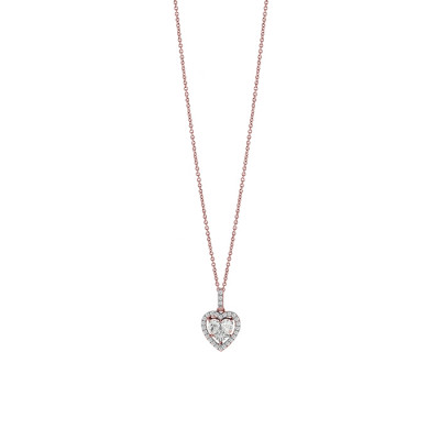 Collana Magia Cuore in oro rosa con diamanti