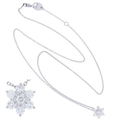 Collana Primavera in oro bianco con diamanti