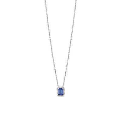 Collana Sorrento in oro bianco con diamanti e tanzanite
