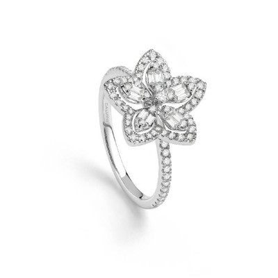 Anello Magia Garden grande con gambo eternity