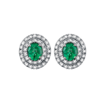 Orecchini Dora Diamanti e Smeraldi
