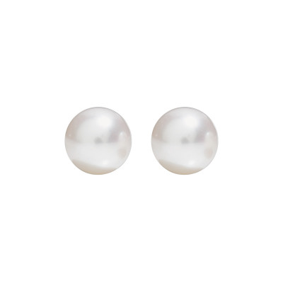 Orecchini Java in oro bianco con perle freshwater bianche
