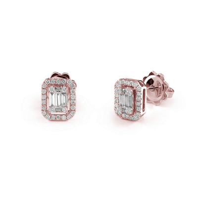 Orecchini Magia in oro rosa e diamanti