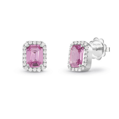 Orecchini Sorrento diamanti e zaffiri rosa
