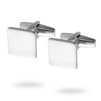 Silver square shaped cufflinks
