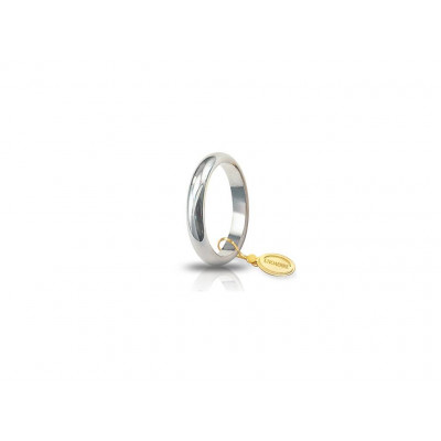 Fede nuziale tradizionale classica in oro bianco 5 gr.